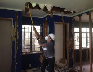 Woman doing demolition