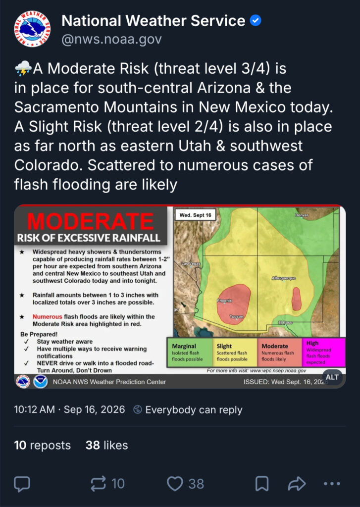 emergency alert on social media